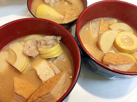 季節ですね朝採れ新鮮☆ちゃちゃっと柔らかもうそう汁